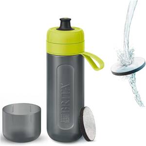 ブリタ 水筒 携帯用 浄水ボトル 600ml アクティブ ライム マイクロディスクフィルター 1個付【日本正規品】