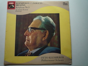 SU18 英HMV盤LP ブラームス/交響曲第3番、大学祝典序曲 クレンペラー/フィルハーモニアO
