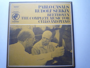 B75-43 米ODYSSEY盤3LP ベートーヴェン/チェロとピアノ作品全集 カザルス/ゼルキン