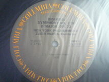 SW72 米COLUMBIA盤LP ブラームス/交響曲第2番 メータ/ニューヨークPSO_画像2