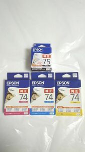 EPSON インク 純正 ICBK75 ブラック ICM74 マゼンタ ICC74 シアン ICY74 イエロー　 