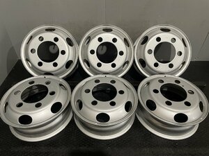 新車外し TOPY RAEA トラックホイール 16インチ 6本 16×5.5K 6H PCD222.25 2t 3t ダイナ トヨエース デュトロ等　(MHZ250)