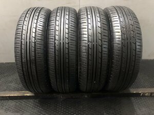 YOKOHAMA ECOS ES31 155/65R14 14インチ 夏タイヤ 4本 20～22年製 バリ溝 ムーヴ タント プレオ ステラ アルト等　(VTJ861)