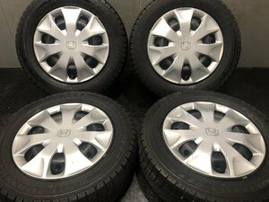 【DUNLOP WINTER MAXX WM03 155/65R13】スタッドレス【HONDA ライフ純正ホイール 13インチ 4J4HPCD100】21年製 バリ溝　(KTO058)