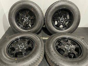 【GOODYEAR ICENAVI CARGO 195/80R15 107/105L LT】スタッドレス【DELF 15インチ 6J6HPCD139.7+33】23年製 バリ溝 ハイエース等　(MTN378)