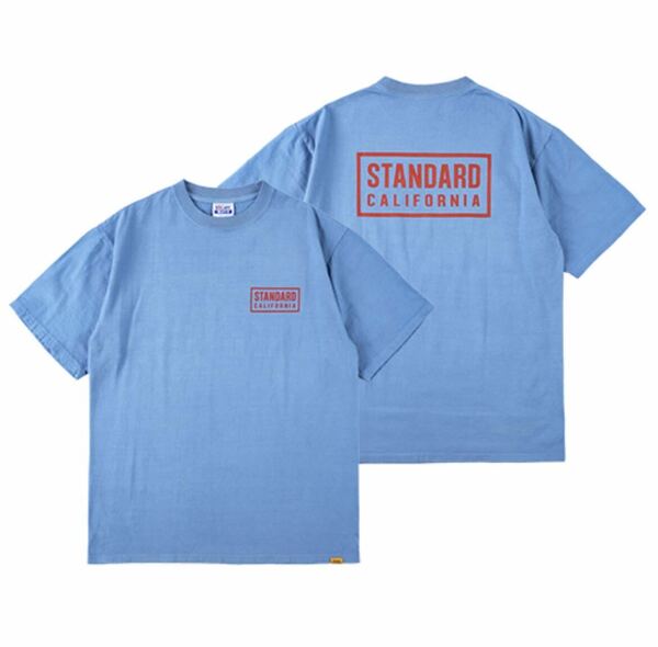 スタンダード カリフォルニア/Standard California SD Heavyweight Box Logo T Blue XL 半袖Tシャツ ボックスロゴ