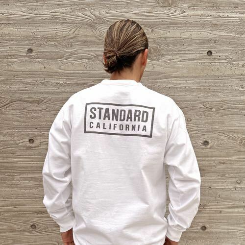 スタンダード カリフォルニア/Standard California SD Heavyweight Box Logo Long Sleeve T White XL ロングスリーブTシャツ ボックスロゴ