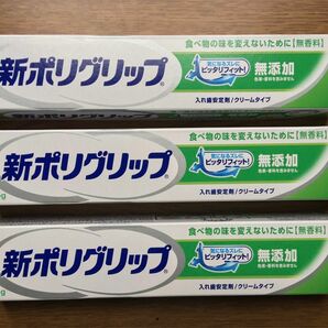 新ポリグリップ　75gX3 ケ　新品未開封 入れ歯安定剤 アース製薬　無添加