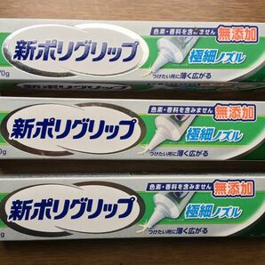 新ポリグリップ極細ノズル70gX3ケ　新品未開封 入れ歯安定剤 アース製薬 無添加