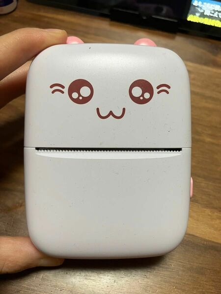 Bluetooth iPhoneにも対応　アプリあり　サーマルプリンター　感熱紙　うさぎ　ピンク　簡単
