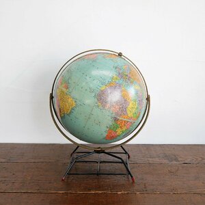 1950s アメリカ ヴィンテージ 地球儀【＃4358】 12 INCH GLOBE ソビエト連邦 ブラックワイヤー アンティークグローブ