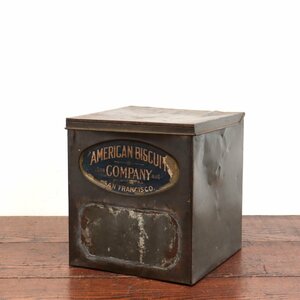 ヴィンテージ American Biscuit Company メタルボックス【#4608】アメリカ インダストリアル 収納 箱 ディスプレイ アウトドア USA 雑貨