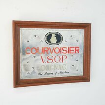 ヴィンテージ COURVOISIER V.S.O.P. パブミラー / フランス コニャック ブランデー 額装 アドバタイジング 広告 ディスプレイ #506-218-48_画像2
