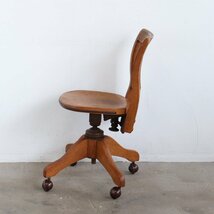 40s 50s アメリカ ヴィンテージ デスクチェア / アンティーク 木製 椅子 チェア 店舗什器 オーク材 USA インテリア #510-40-149-419_画像6