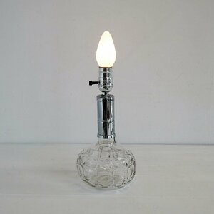アメリカ ヴィンテージ テーブルランプ / オイルランプ風 照明 クリアガラス 瓶 ビン ディスプレイ小物 #502-036-793