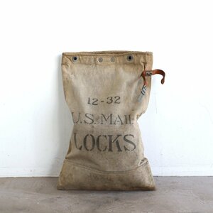 U.S MAIL LOCKS ヴィンテージ メールバッグ/アメリカ USA キャンバス生地 アンティーク 郵便 袋ディスプレイ#506-039-908