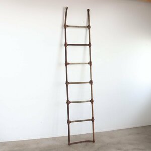 1920s～30s アメリカ ヴィンテージ メタルラダー/はしご 梯子 ladder ラダー ディスプレイ 店舗什器 アンティーク USA #602-100-65-323