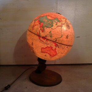 デンマーク製 ライト付き地球儀 World Antique Spot globe / アンティーク風 偉人プリント World Antique Spot globe #506-211-639