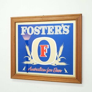 FOSTER'S フォスターズ ヴィンテージ パブミラー / オーストラリア ビール 額装 アドバタイジング 広告 #510-10-83-99