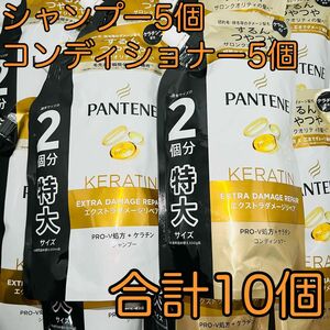 パンテーン エクストラダメージリペア シャンプー 600ml 5個 トリートメントinコンディショナー 600g 5個 計10個