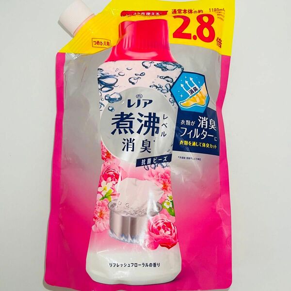 P&G レノア 超消臭 煮沸レベル消臭 抗菌ビーズ リフレッシュフローラルの香り 詰め替え 特大 970ml 衣料用消臭剤