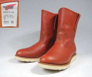  super-rare records out of production * Red Wing 8866pekos8.5E*orola set present feather tag pekos boots 866 9866 dog 