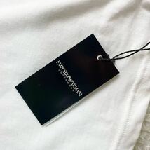 【E34】新品◎EMPORIO ARMANI エンポリオアルマーニ Tシャツ 半袖 ロゴ プリント ホワイト ブラック 48 Mサイズ 白×黒 メンズ トップス _画像5