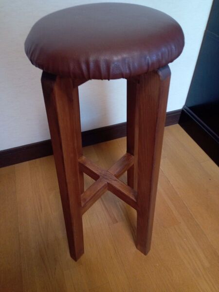 おしゃれスツール ハンドメイド(こげ茶)