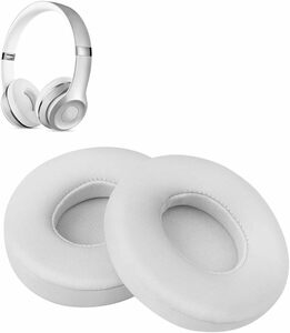 イヤーパッド イヤークッション Beats Solo2 & Solo3 Wireless 交換用ヘッドホン パッド (ホワイト)