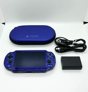 【新品同様】 playstation vita pch-1000 サファイアブルー　本体　充電器　ポーチ付き