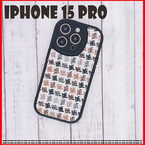 iPhone15 Pro ケース J33 ブラック 新着 新作 新品 未使用 シリーズ ファッション カッコいい 保護 おしゃれ