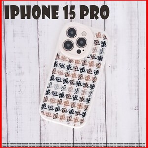 iPhone15 Pro ケース J22 ホワイト 新品 未使用 新作 新着 高級感 ファッション カバー ギフト 保護 韓国風