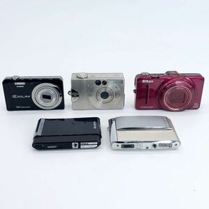 99【他にも出品中】デジタルカメラ 5台セット まとめ売り SONY Canon LUMIX Panasonic CASIO OLYMPUS
