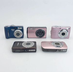 81【他にも出品中】デジタルカメラ 5台セット まとめ売り デジカメ Panasonic Canon LUMIX CASIO FUJIFILM