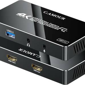  C.AMOUR 2024 キャプチャーボード 4K 60FPS パススルー Switch対応 1080P 60FPS キャプチャー USB3.0 ビデオキャプチャー Switch