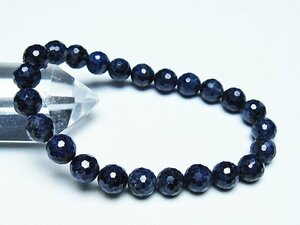 銀座東道◆超レア超美品AAA級天然サファイアブレスレット 8mm [T692-5874]