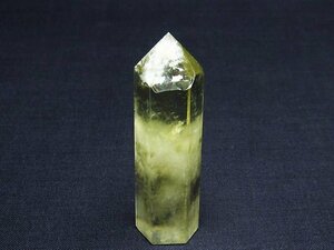 銀座東道◆天然石最高級品シトリン水晶六角柱[T61-13524]