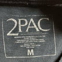 00s 2PAC フェード ブラック 高発色 ヴィンテージ ラップT 丸胴ボディ 半袖Tシャツ Mサイズ_画像7