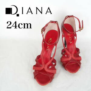 MK6118*DIANA*ダイアナ*レディースサンダル*24cm*赤