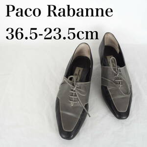 MK6155*Paco Rabanne*パコ・ラバンヌ*レディースシューズ*36.5-23.5cm*グレー・黒