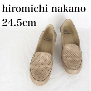 MK6159*hiromichi nakano*レディーススリッポン*24.5cm*ベージュ