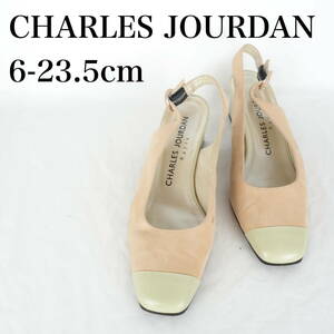 MK6275*CHARLES JOURDAN*シャルルジョルダン*レディースバックストラップパンプス*6-23.5cm*ベージュ系