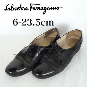 MK6393*Salvatore Ferragamo*フェラガモ*レディースシューズ*6-23.5cm*黒