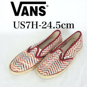 MK6458*VANS*バンズ*レディーススリッポンシューズ*US7H-24.5cm*赤系