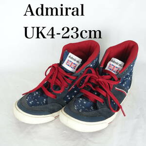MK6626*Admiral*アドミラル*レディースハイカットスニーカー*UK4-23cm*ネイビー