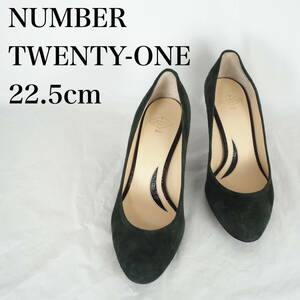 MK6683*NUMBER TWENTY-ONE*レディースパンプス*22.5cm*深緑