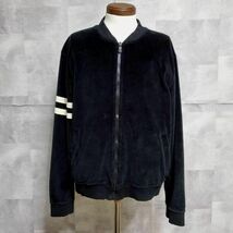 XL ポールスミス ベロア風 パーカー ブルゾン 黒 マルチストライプ 日本製 Paul Smith ブラック LL 2L アウター トップス ジャンパー_画像2