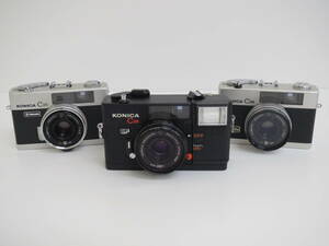 (i-2)　KONICA　コニカ　C35 EF / C35 E&L / C35 Flash matic　コンパクトフィルムカメラ　3台セット