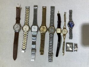 kma06▼腕時計 10点おまとめ/レディース メンズウォッチ SEIKO.CITIZEN 未稼働 ジャンク時計▼