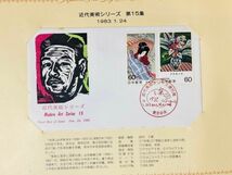 kmn14▼FDC初日カバーコレクション 日本 切手 封筒 消印 記念印 初日カバーアルバム 1983年 抜けあり▼_画像6